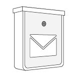 Cutii poștale alb